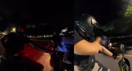 VIDEO | Delincuentes buscan asaltar a motociclistas y estos los repelen a balazos