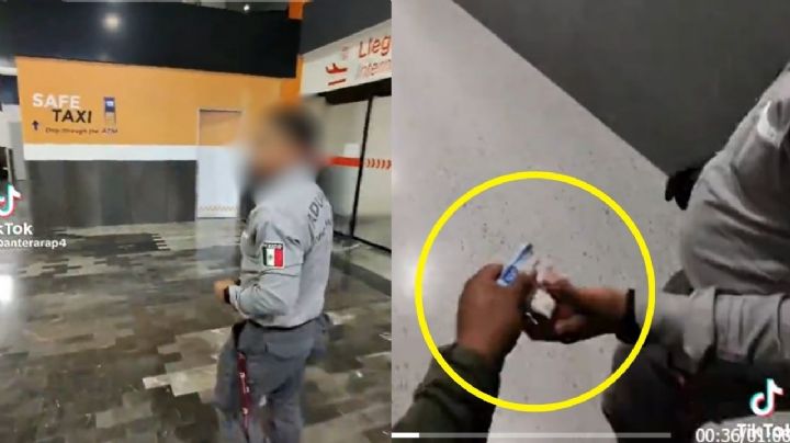VIDEO | Acusan a agente de la Guardia Nacional de extorsión en aeropuerto de Monterrey