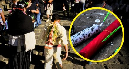 VIDEO | Cohetón explota en procesión de guadalupanos en Michoacán y deja 3 personas lesionadas