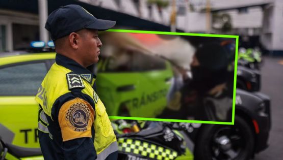 Motociclistas atacan a policías de la SSC con extintor en Eje 1 Norte
