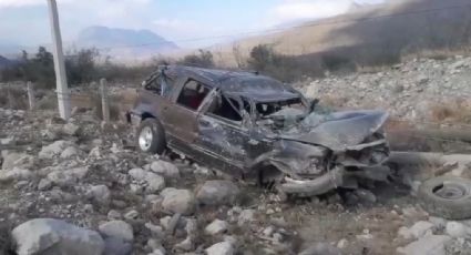 Muere joven tras volcadura en la carretera Monterrey–Saltillo, en García
