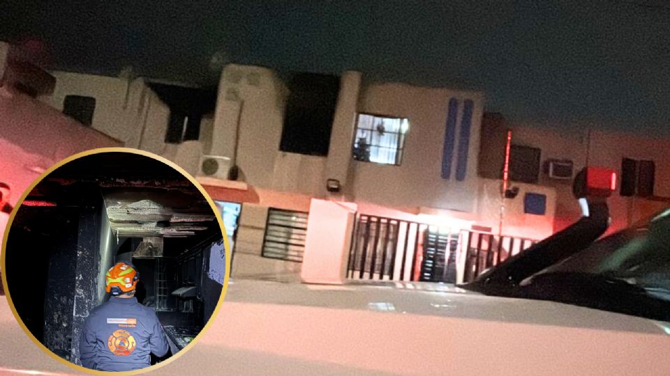 Elementos de Protección Civil de Nuevo León atendieron el incendio que dejó una vivienda en pérdida total en el municipio de Pesquería.