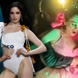 VIDEO | Así bajaron a la Miss Universo Fátima Bosch de escenario en celebración en Tabasco