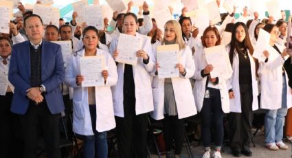 Sheinbaum entrega 270 plazas definitivas del IMSS bajo el Plan Michoacán por la Paz y la Justicia