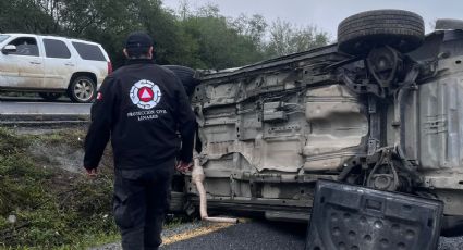 Volcadura en la Carretera Nacional deja tres personas lesionadas en Linares
