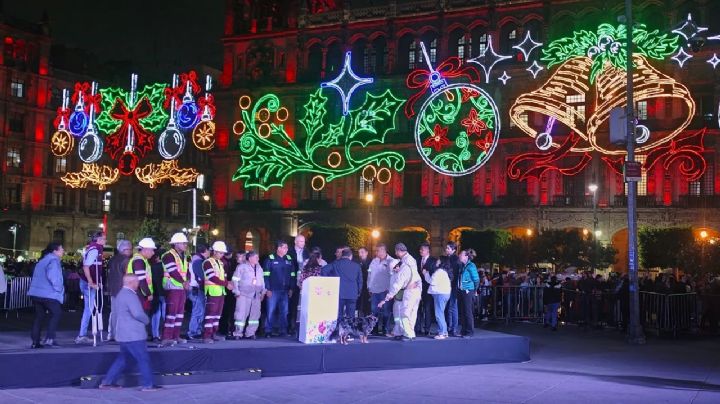 Iluminan la Ciudad con mosaicos lumínicos navideños