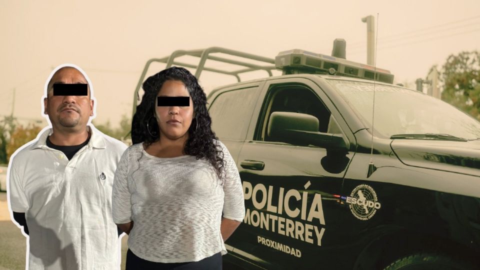 Elementos de la Policía de Monterrey aseguraron presunta droga durante la detención de una pareja en el Centro de la ciudad.