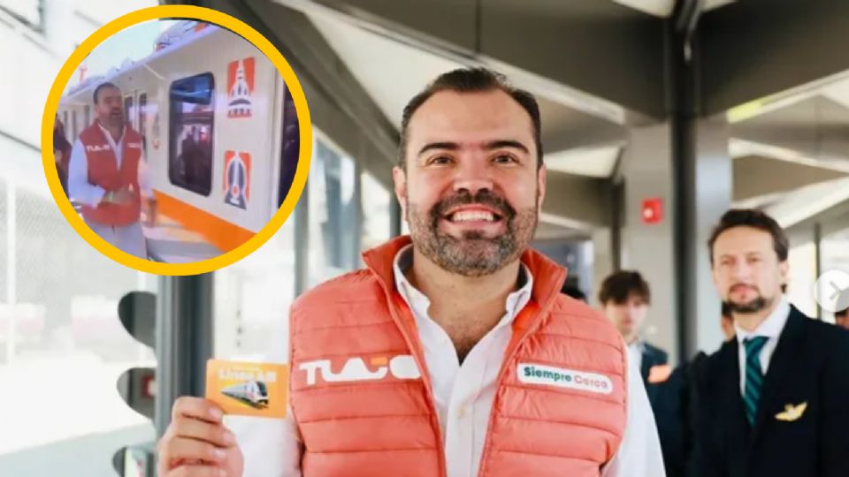 Las imágenes muestran al alcalde quedándose en el andén mientras el convoy inicia su marcha.