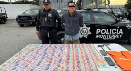 Detienen a hombre por robo y daños en farmacia del centro de Monterrey