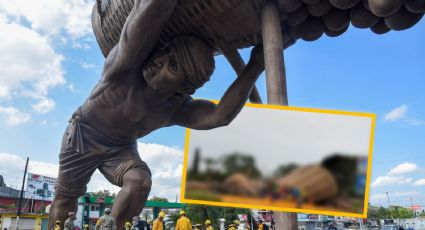 VIDEO | Momento exacto en que cae "El Colotero", escultura emblemática de Veracruz