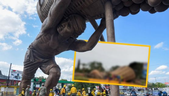 VIDEO | Momento exacto en que cae "El Colotero", escultura emblemática de Veracruz