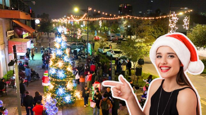 Encendido del pino navideño transforma el Centrito Valle en San Pedro