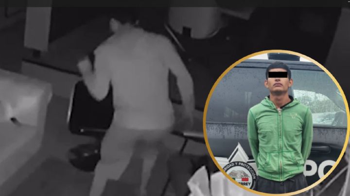 VIDEO | Cae presunto ladrón de computadoras en Mitras Sur; le hallan marihuana