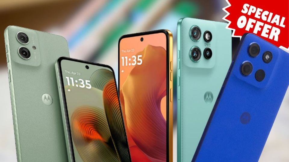 Estos dispositivos móviles se encuentran con descuentos en diciembre. Foto: Canva, Motorola