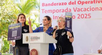 Evelyn Salgado da banderazo al Operativo Vacacional Invierno 2025 en Guerrero