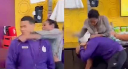 VIDEO | Mujer golpea a empleado de gimnasio luego de que este le pidiera bajar la voz