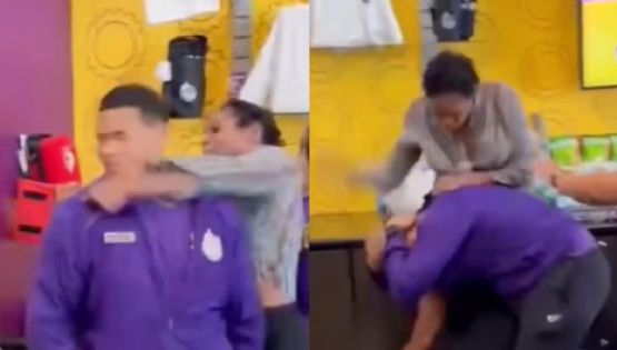 VIDEO | Mujer golpea a empleado de gimnasio luego de que este le pidiera bajar la voz