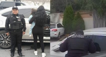 VIDEO | Policía de Monterrey rescata a niña de dos años encerrada en una camioneta