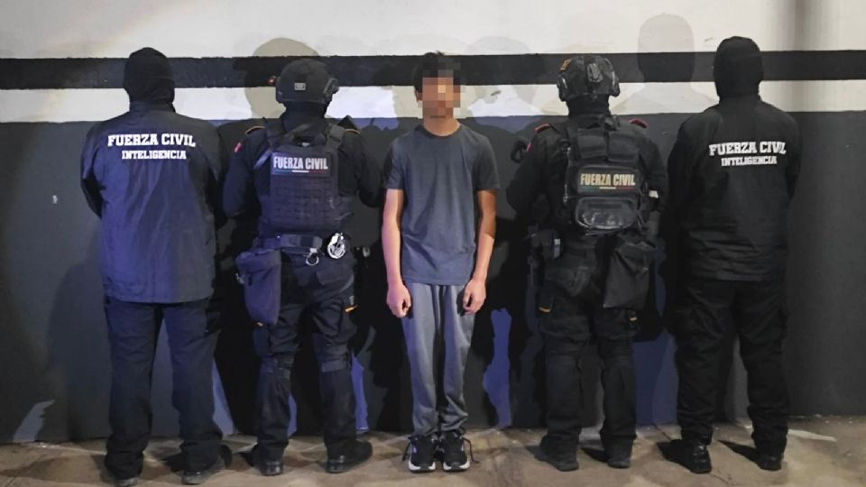 Elementos de Fuerza Civil desplegaron un operativo de inteligencia que derivó en la detención del menor en Pesquería.