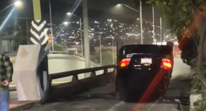 Volcadura en Rangel Frías deja conductor lesionado al norponiente de Monterrey