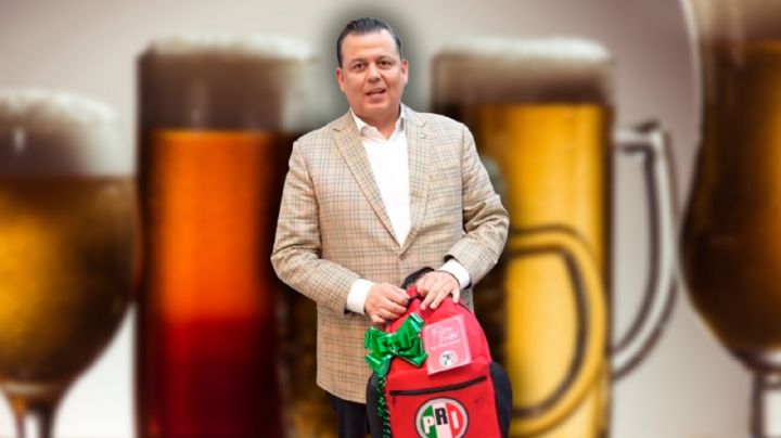 Diputado del PRI en Michoacán regala 'memochilas' con caguamas y botanas en el Congreso