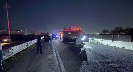 Volcadura en el Libramiento Noroeste deja una mujer lesionada en García