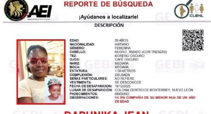 Buscan en Monterrey a mujer haitiana desaparecida junto a su hija de un año