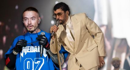 VIDEO | Bad Bunny pone fin a su distanciamiento con J Balvin con emotivo abrazo en el Estadio GNP