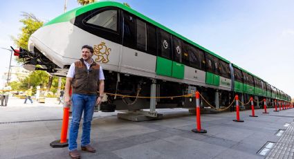 Samuel García presenta tren monorriel que estará listo para el Mundial