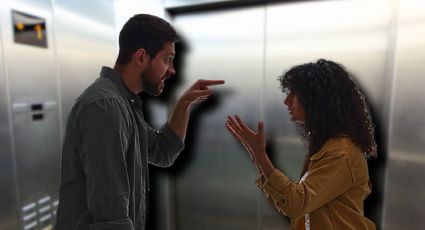 VIDEO | Pareja pelea a golpes frente a sus hijos en un elevador