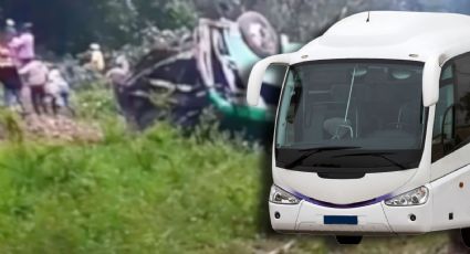 Difunden imágenes del interior del autobús que cayó a un barranco en Veracruz