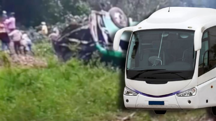 Difunden imágenes del interior del autobús que cayó a un barranco en Veracruz