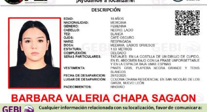 Buscan a joven desaparecida desde el pasado 28 de diciembre en San Nicolás