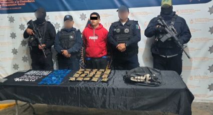 Detienen en Guadalupe a hombre con 161 dosis de droga tras reporte al C-4