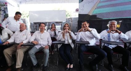 Encabezan Mario Delgado y Alejandro Armenta entrega de mobiliario a 100 planteles de Educación Básica