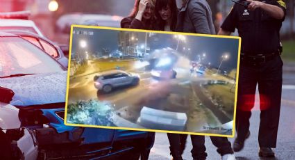 Captan momento en que BMW sale volando sobre varios autos tras perder el control | VIDEO