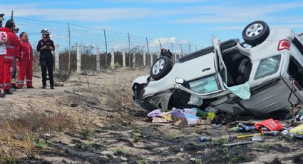 Choque frontal en Mina deja cinco muertos y una menor lesionada en la Carretera a Monclova