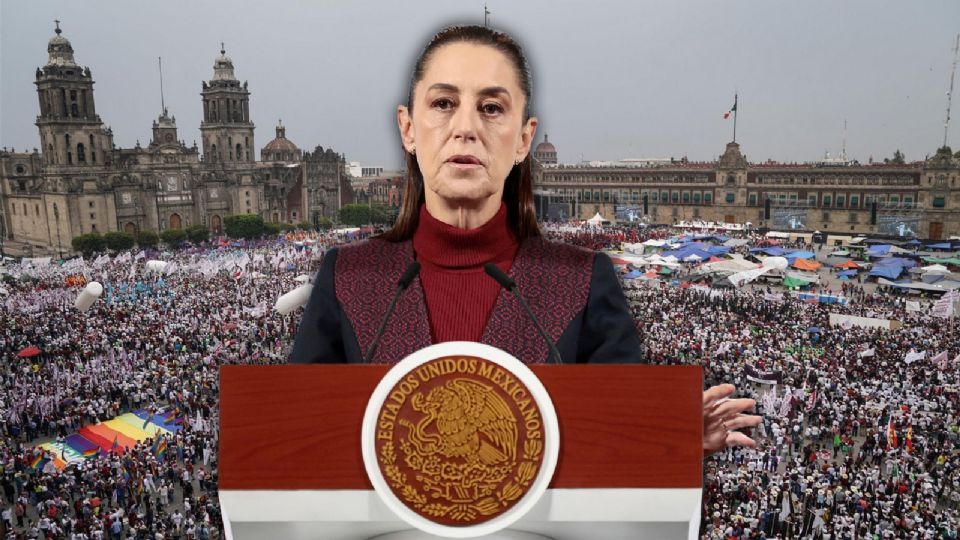 Celebración de Claudia Sheinbaum en el Zócalo de la CDMX.