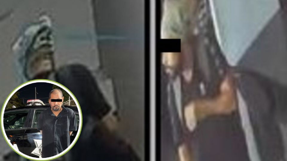 Policías de Monterrey aseguran al presunto ladrón tras ubicarlo en la azotea de una tienda Coppel en el Centro.