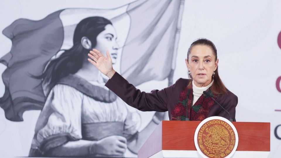 Presidenta de México, Claudia Sheinbaum, en la conferencia mañanera.