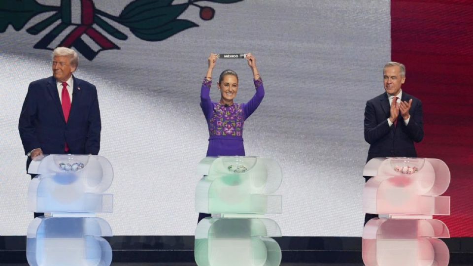 Donald Trump, Claudia Sheinbaum y Mark Carney.