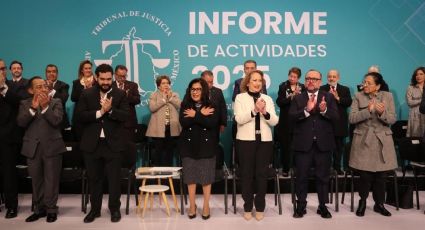 Yasmín Esquivel asiste al informe de actividades de la magistrada presidenta del TJA CDMX