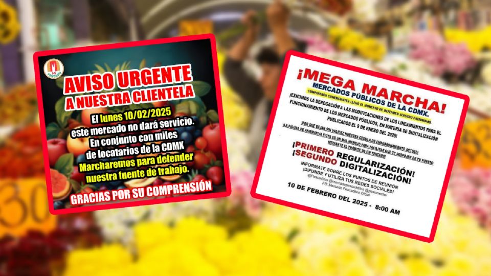 Este lunes se lleva a cabo la megamarcha de comerciantes.