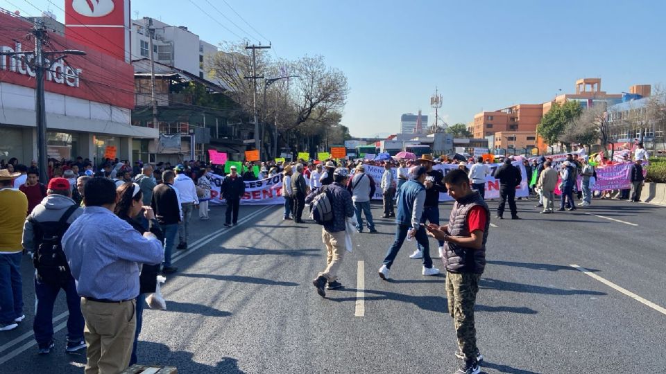 Otra movilización se registró en Reforma al poniente y la calle  Violeta, colonia Guerrero.