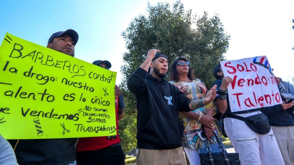 Barberos realizaron diversas manifestaciones.