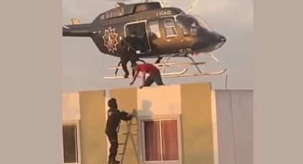 Fuerza Civil usa helicóptero para detener a asaltantes de Zuazua