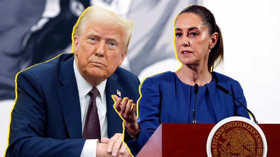 Claudia Sheinbaum, presidenta de México y Donald Trump, presidente de Estados Unidos.