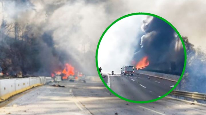 Se incendia pipa en la México-Puebla y cierran la autopista en ambos sentidos (videos)