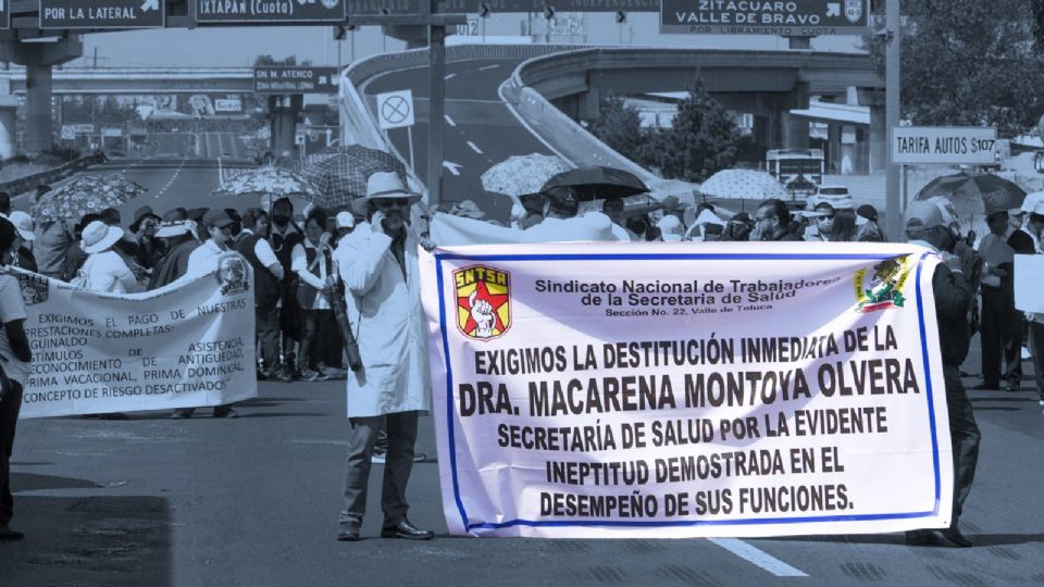 Protesta de trabajadores de Salud.