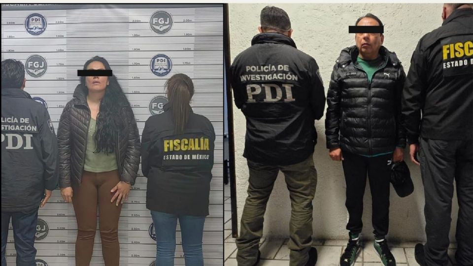 Karla Soraya 'N' y  Luis Felipe 'N' fueron detenidos en el Estado de México.